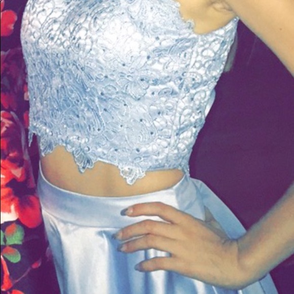 Light Blue Homecoming Dress - Picture 3 of 4